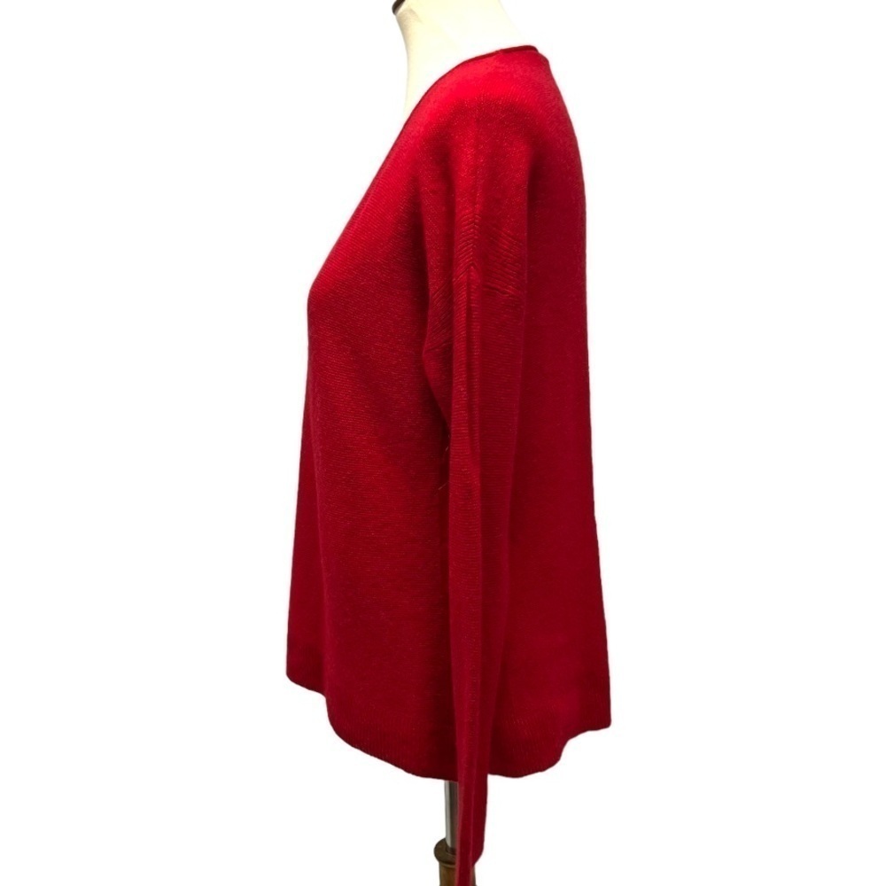 Madewell Kimball Red Merino Wool Alpaca Blend Scoop Neck Sweater Medium - Picture 7 of 9